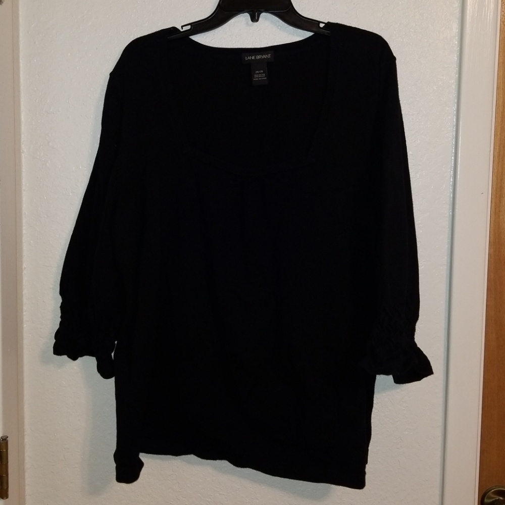 Lane Bryant Black Square neck sweater.